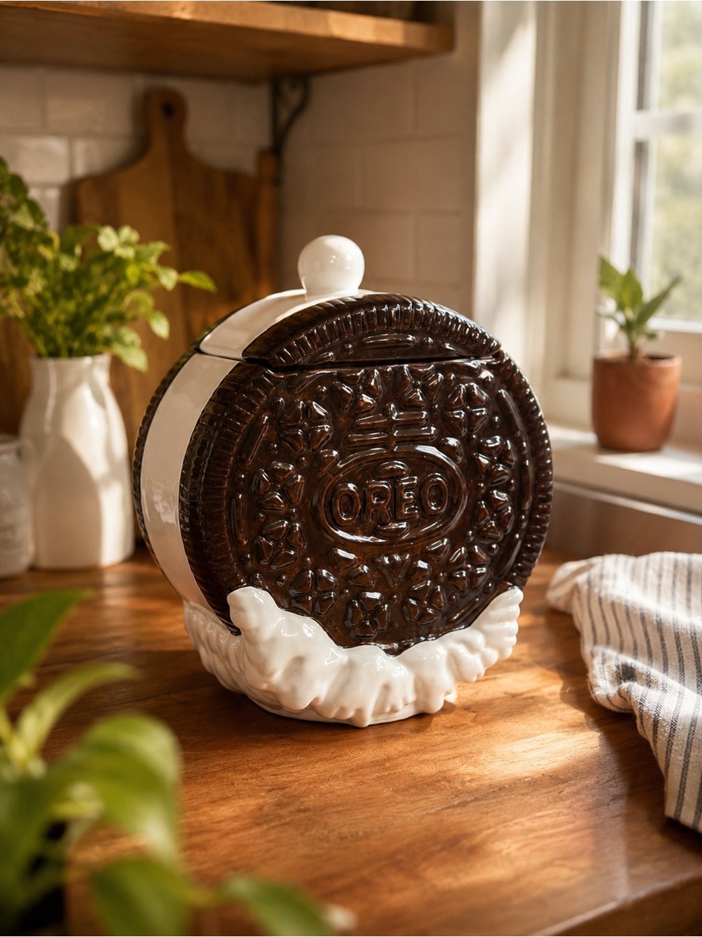Oreo Ceramic Cookie Jar Large Houston Harvest Nabisco